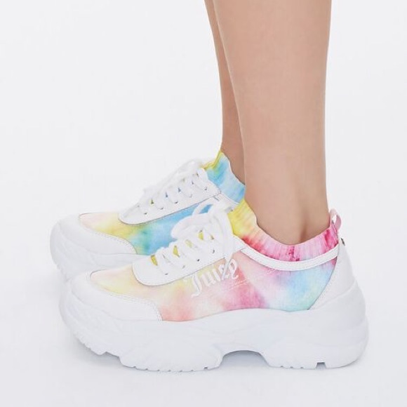 LAST PAIR NWT Juicy Couture Multicolor Watercolor Low-Top - Picture 2 of 10